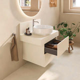 Duravit Balcoon Konsole 800x370x550 mm mit mittigem Ausschnitt, Elfenbein Matt
