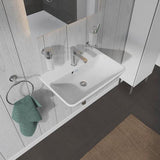 DURAVIT Waschtisch ME by Starck 600 mm Weiß Seidenmatt mit Überlauf und 1 Hahnloch