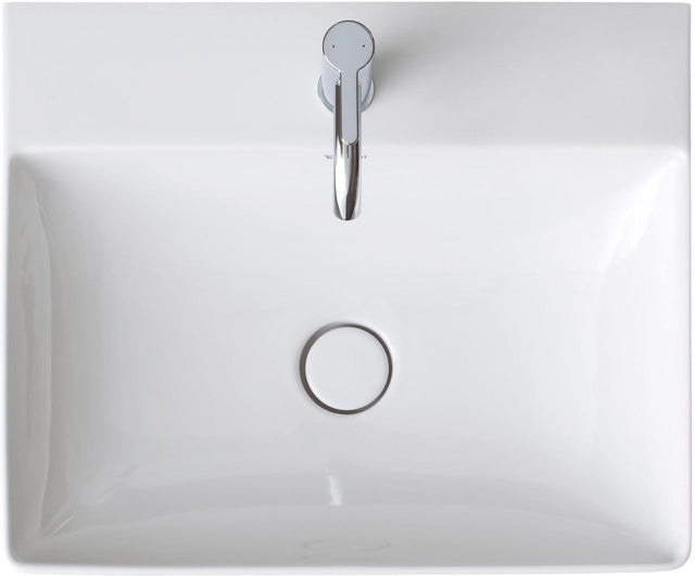 DURAVIT DuraSquare Waschtisch 500 mm weiß ohne Überlauf mit 1 Hahnloch für Möbelmontage