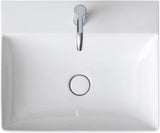 Duravit DuraSquare Waschtisch 500 mm Weiß ohne Überlauf mit Hahnlochbank – Aufsatzbecken