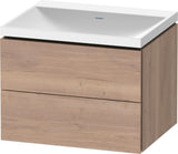 DURAVIT L-Cube Waschtischset 600x480x480 mm Nussbaum Matt mit Tip-on Technik