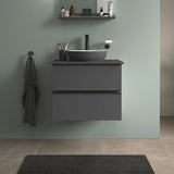 DURAVIT Sivida Waschtischset 680x500mm mit Konsole – Weiß, Aufsatzbecken, medizinische Ausführung