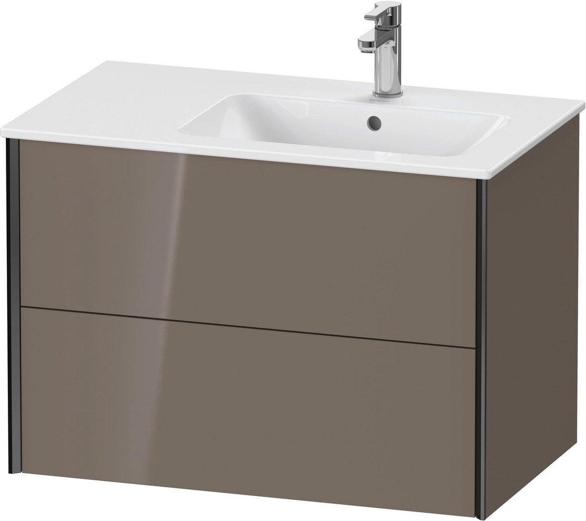 DURAVIT XViu Waschtischunterbau wandhängend 810 mm, 2 Schubkästen, weiß matt