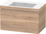 Duravit L-Cube Waschtischset 800 mm mit Vero Air, Amerik. Nussbaum, wandhängend, c-bonded