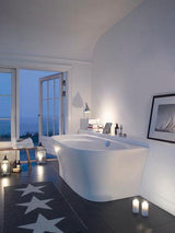 DURAVIT Cape Cod Badewanne 1900x900 mm Vorwand, Mineralguss Weiß Matt, inkl. Fußgestell & Verkleidung