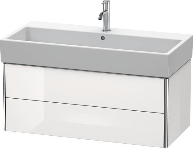 DURAVIT XSquare Waschtischunterbau 984 mm mit 2 Schubkästen, Seitenteile s-matt, Eiche-Ausführung