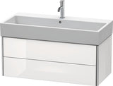 DURAVIT XSquare Waschtischunterbau 984 mm mit 2 Schubkästen, Seitenteile s-matt, Eiche-Ausführung