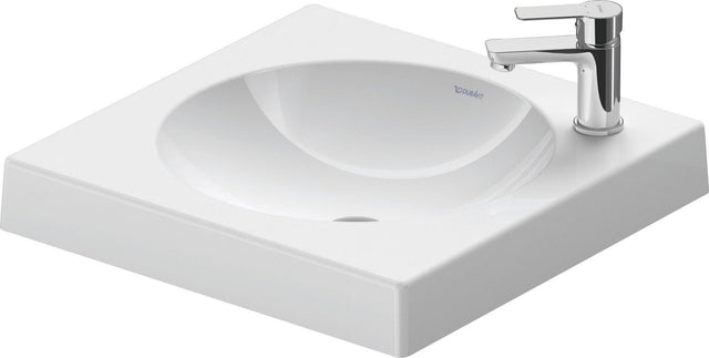 Duravit Aufsatzbecken Architec 500 mm, weiß, geschliffen, ohne Überlauf, mit Hahnlochbank links