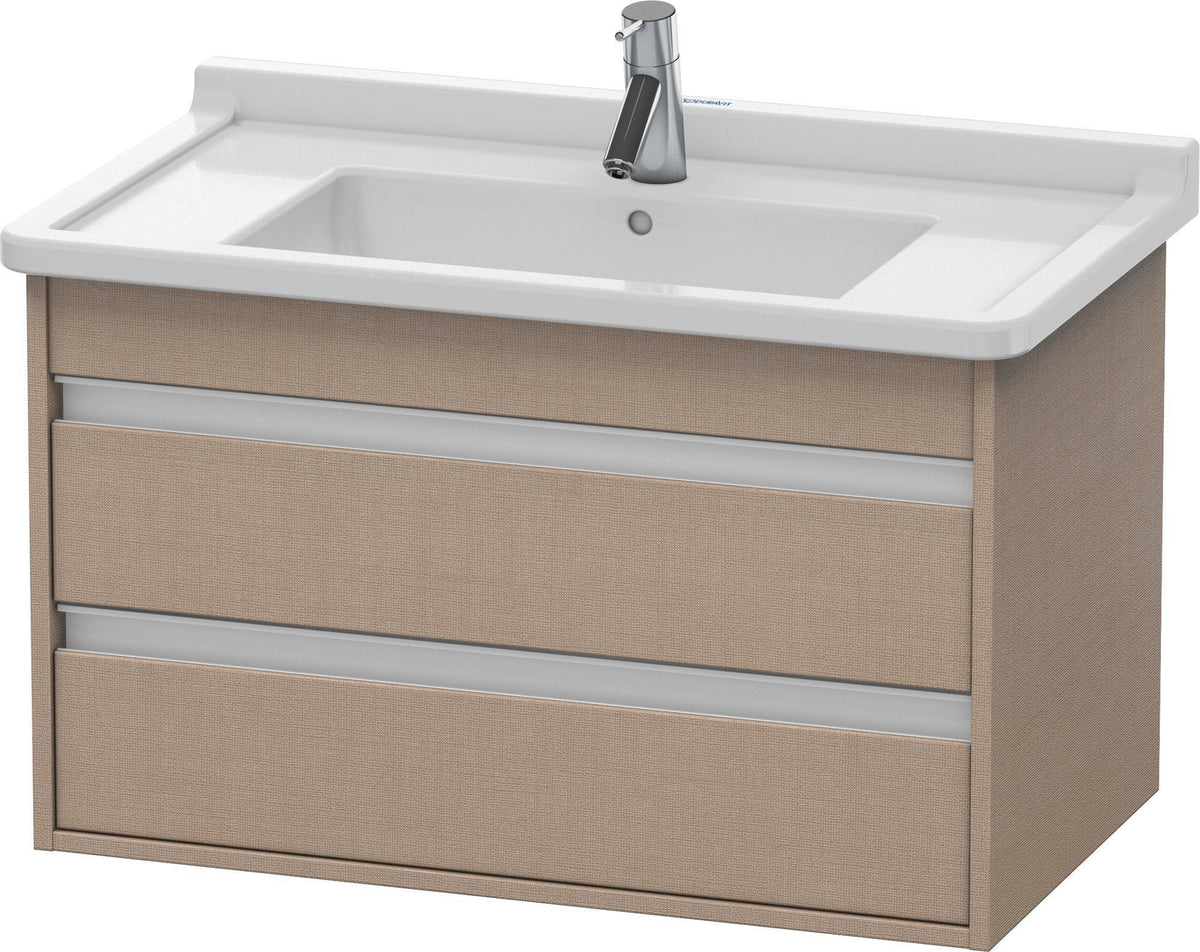 Duravit Ketho Waschtischunterbau wandhängend 800 mm basalt matt mit 2 Schubkästen