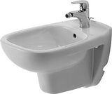 Duravit Wand-Bidet D-Code 545 mm mit Überlauf, Hahnlochbank und 1 Hahnloch, weiß