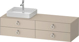 DURAVIT White Tulip Konsolenwaschtischunterbau 1600 mm, 4 Schubkästen, Weiß Seidenmatt, Philippe Starck