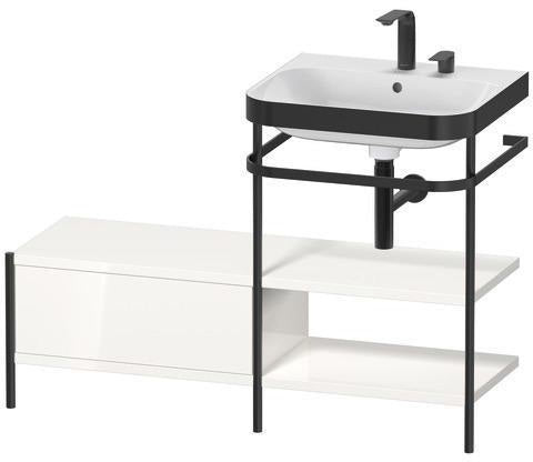 Duravit Waschtischset Happy D.2 Plus 1200x490mm ein Hahnloch taupe supermatt