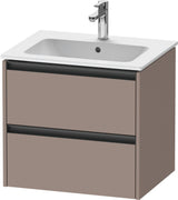 DURAVIT Ketho.2 Waschtischunterbau 610 mm betongrau matt mit 2 Schubkästen und Soft-Close