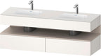 weiß / QA EWT m.Kon-WTU,1600x550x600mm,WPl:2 Ni-Bel,Weiß Supermatt,Ni:Taupe Matt,Dek