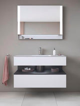 DURAVIT Qatego Einbauwaschtisch mit Konsolenwaschtischunterbau 1000 mm, 1 Auszug, antibakteriell