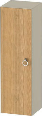 eiche natur massiv / taupe hochglanz / links