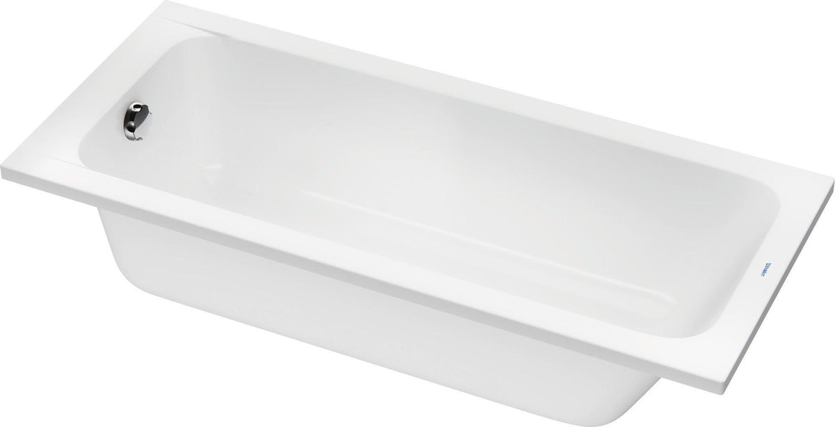 DURAVIT D-Code Einbau-Badewanne 1700x750 mm Weiß mit Überlauf und 1 Rückenschräge
