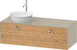 DURAVIT White Tulip Waschtischunterbau 1300 mm, 1 Auszug, Nussbaum/Taupe Hochglanz, wandhängend