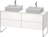 DURAVIT XSquare Waschtischunterbau 1600 mm betongrau matt, 4 Schubkästen, Tip-On, bodenstehend