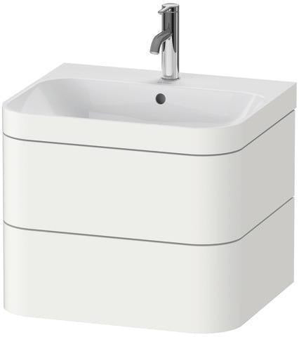 Duravit Waschtischset Happy D.2 Plus 2 Schubkästen 575x490 mm e HL Taupe Supermatt