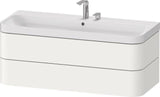 DURAVIT Waschtischset HAPPY D.2 PLUS 1175x490mm, ein Hahnloch, taupe supermatt – Wandhängend, 2 Schubkästen
