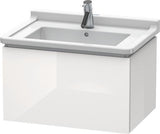 Duravit L-Cube Waschtischunterbau 670 mm taupe supermatt, 1 Auszug mit Tip-On-Technik