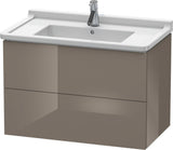 DURAVIT L-Cube Waschtischunterbau 820 mm taupe matt mit 2 Schubkästen und Tip-On-Technik