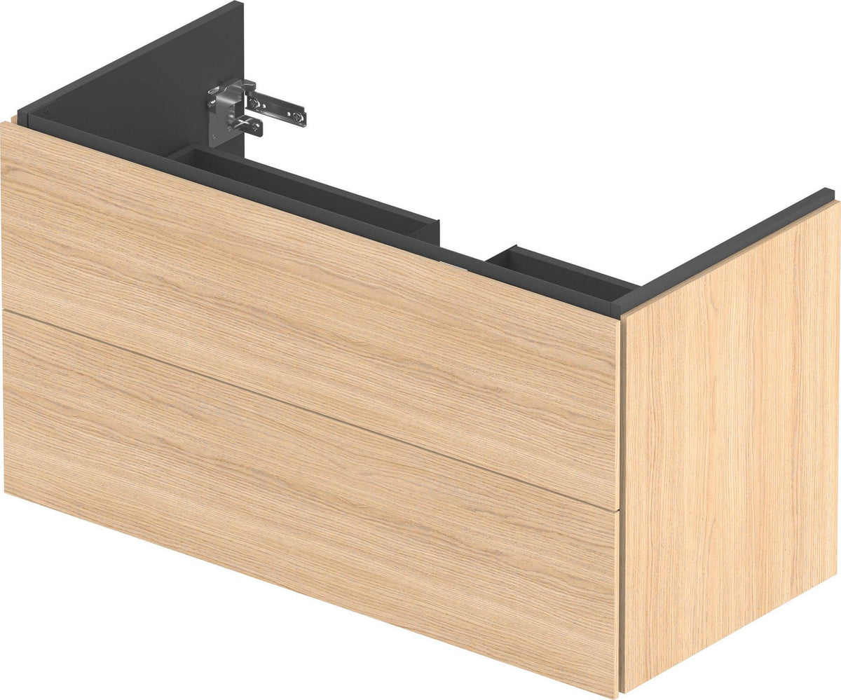 Duravit L-Cube Waschtischunterbau 1020 mm taupe matt – wandhängend, 2 Schubkästen, Tip-On