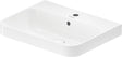 DURAVIT Aufsatzbecken Happy D.2 Plus 600 mm Weiß mit Überlauf und Hahnlochbank