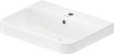 DURAVIT Aufsatzbecken Happy D.2 Plus 600 mm Weiß mit Überlauf und Hahnlochbank