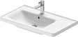 Duravit D-Neo Waschtisch 800 mm weiß mit Überlauf, Hahnlochbank und Becken links