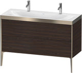 DURAVIT XViu c-bonded Waschtischunterbauset 1200 mm Nussbaum Champagner matt 2 Auszüge