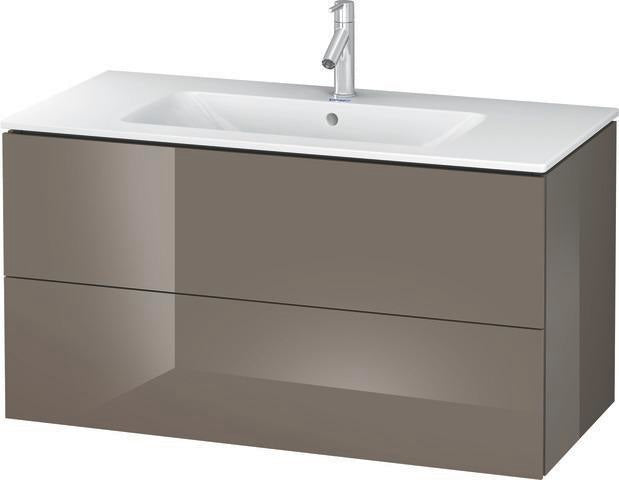 Duravit L-Cube Waschtischunterbau 1020 mm taupe matt – wandhängend, 2 Schubkästen, Tip-On