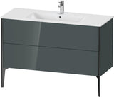DURAVIT XViu Waschtischunterbau bodenstehend 1210 mm, 2 Auszüge, champagner matt/weiß matt