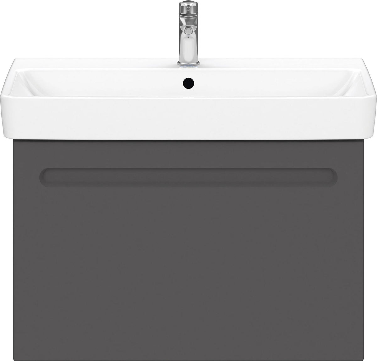 Duravit No.1 Waschtischunterbau 740 mm wandhängend mit 1 Auszug und Soft-Close in Weiß Matt