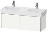 Duravit XSQUARE Waschtischunterbau 1184 mm, 2 Auszüge, weiß matt – für DuraSquare