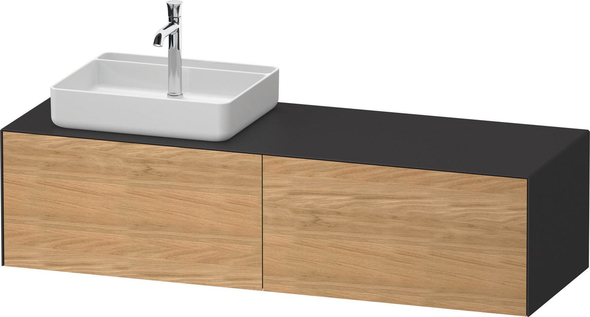 DURAVIT White Tulip Konsolen-Waschtischunterbau 1600 mm wandhängend, 2 Auszüge, weiß seidenmatt
