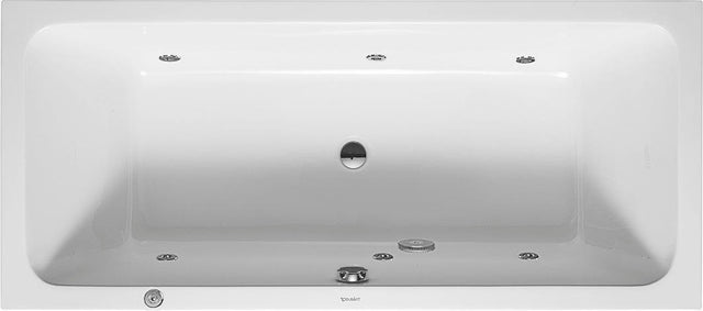 Duravit D-Code Whirlwanne 1800x800mm Einbau, Acryl, 2 Rückenschrägen, Jet Project, Weiß