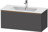 Duravit D-Neo Waschtischunterbau 1010 mm, 1 Auszug, Weiß Matt, Griff Bronze Gebürstet, Wandhängend