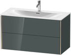 dolomiti grey hochglanz / grau / 2Schubk.,champ.matt/dolom.grey