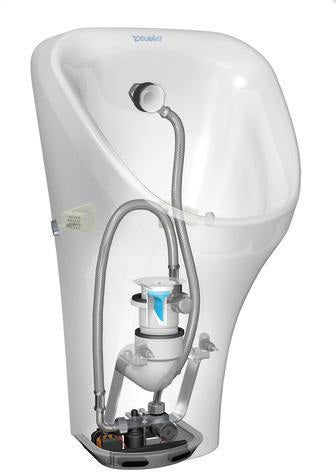 DURAVIT DuraStyle Urinal 300x340 mm weiß mit elektronischer Steuerung, Batteriebetrieb und Fliege