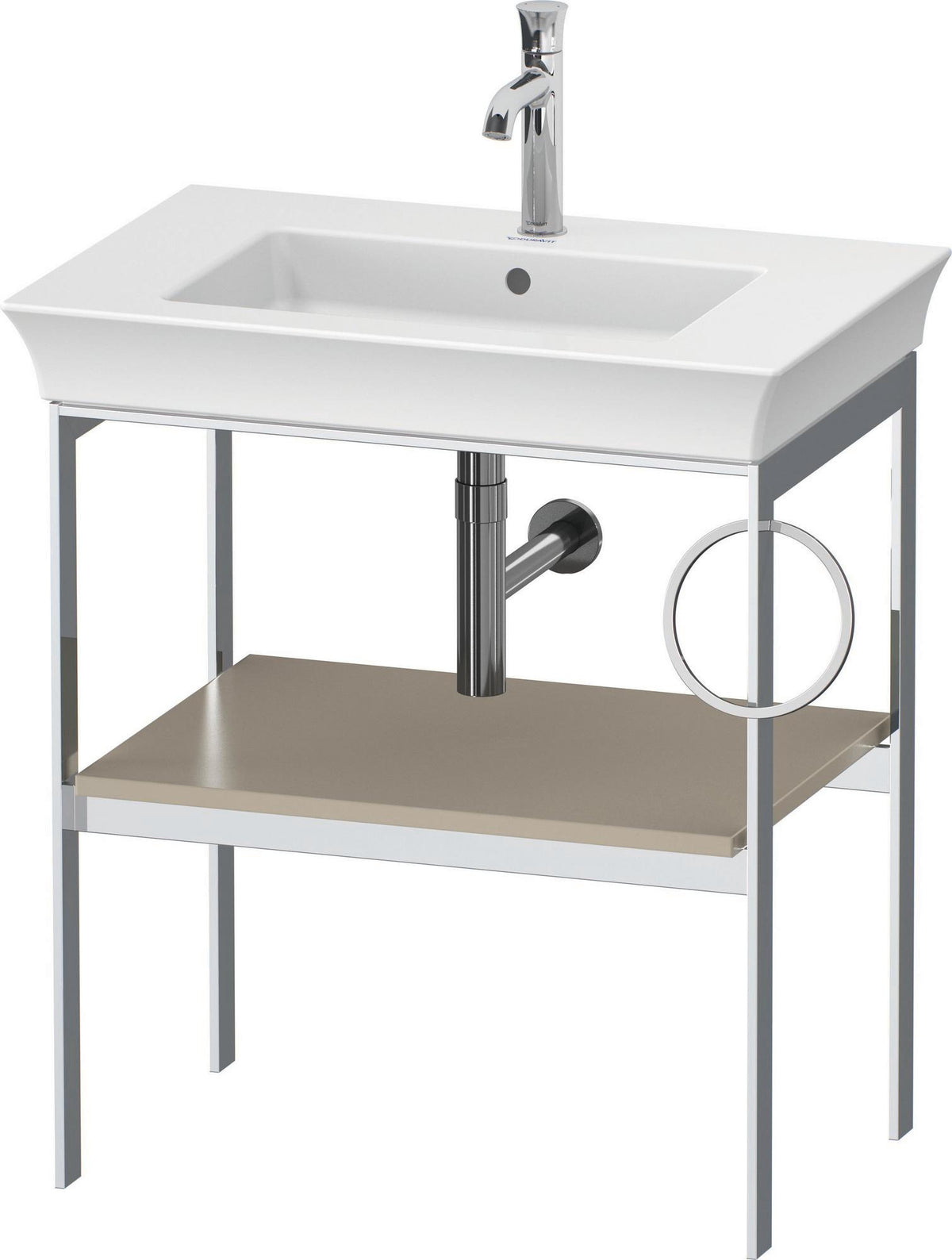 DURAVIT Metallkonsole White Tulip 684 mm, weiß seidenmatt, höhenverstellbar, von Philippe Starck