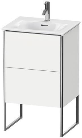 Duravit XSQUARE Waschtischunterbau 840 mm weiß matt – 2 Auszüge mit Tip-On-Technik