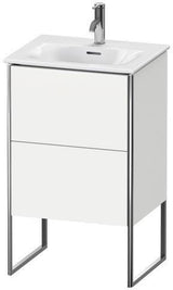 Duravit XSQUARE Waschtischunterbau 840 mm weiß matt – 2 Auszüge mit Tip-On-Technik