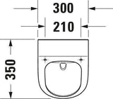 DURAVIT Urinal ME by Starck spülrandlos, weiß, 350x300x585 mm, für Deckelmontage
