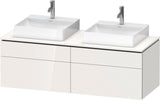 DURAVIT L-Cube Waschtischunterbau 1420 mm Taupe supermatt mit Tip-on und Soft-Close