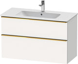 DURAVIT D-Neo Waschtischunterbau 1010 mm Eiche Schwarz mit Bronze Griff
