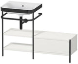 Duravit Waschtischset Happy D.2 Plus 1200x490 mm Ein Hahnloch Taupe Supermatt mit Konsole