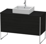 DURAVIT XSquare Konsolenwaschtischunterbau bodenstehend Eiche Schwarz 1200 mm mit 2 Schubkästen