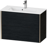 DURAVIT XViu Waschtischunterbau wandhängend 810 mm, 2 Schubladen, champagner matt/weiß matt